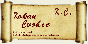 Kokan Čvokić vizit kartica